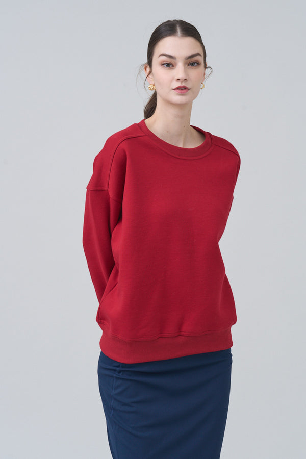 Round neck comfortable cotton sweatshirt