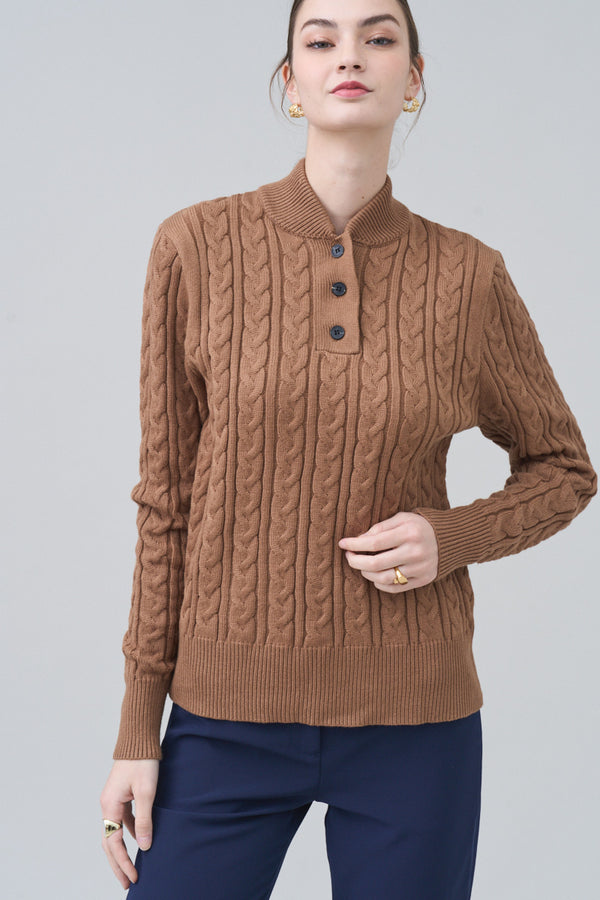 cambridge stand collar sweater