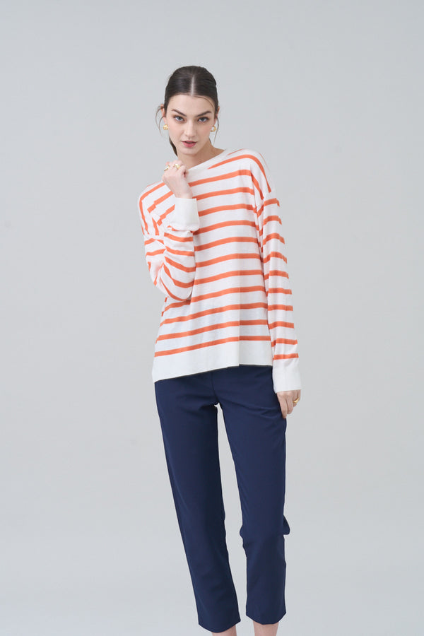 Merino wool long-sleeved top