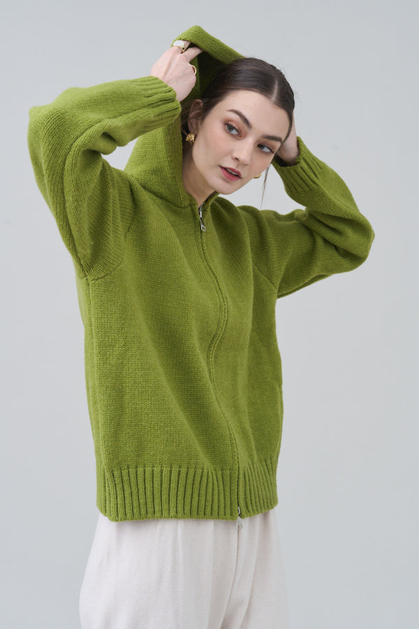 Little green yard sweater jacket