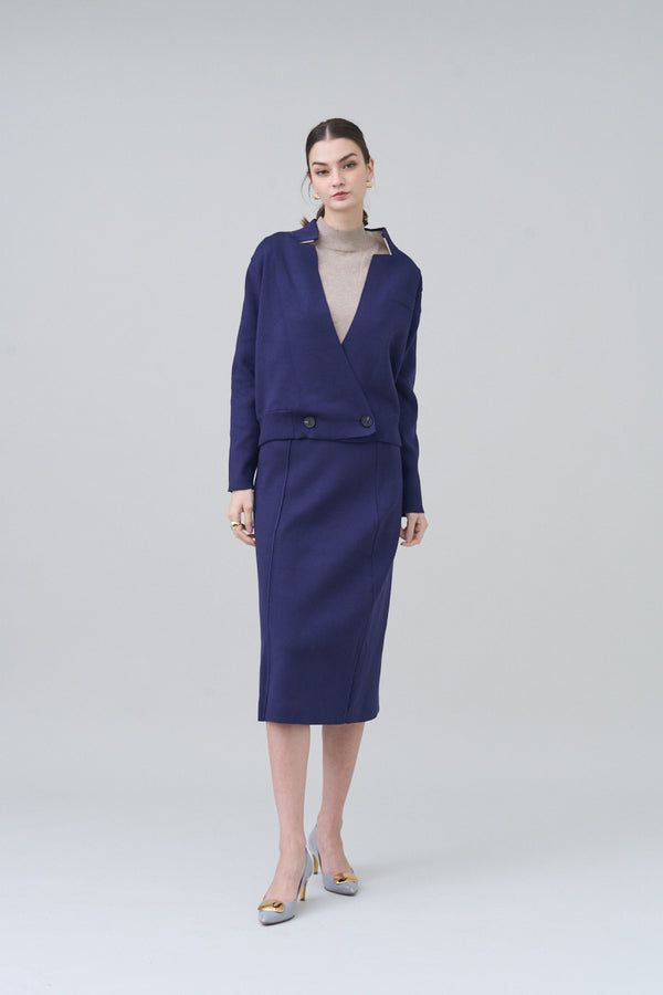 Indigo Korean style two-piece suit